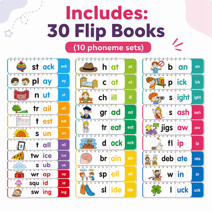 FlipLearn™ Early Reading Phonics Kit (Set of 30)