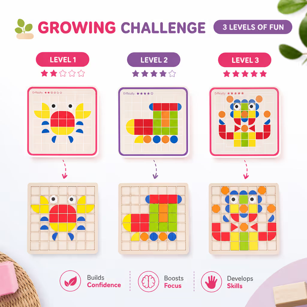LogicBlocks™ 120 Piece Montessori Shape Activity Kit
