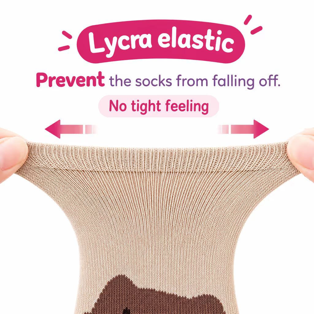 Anti Slip Baby Socks for 1-3 Years (6 Pairs)