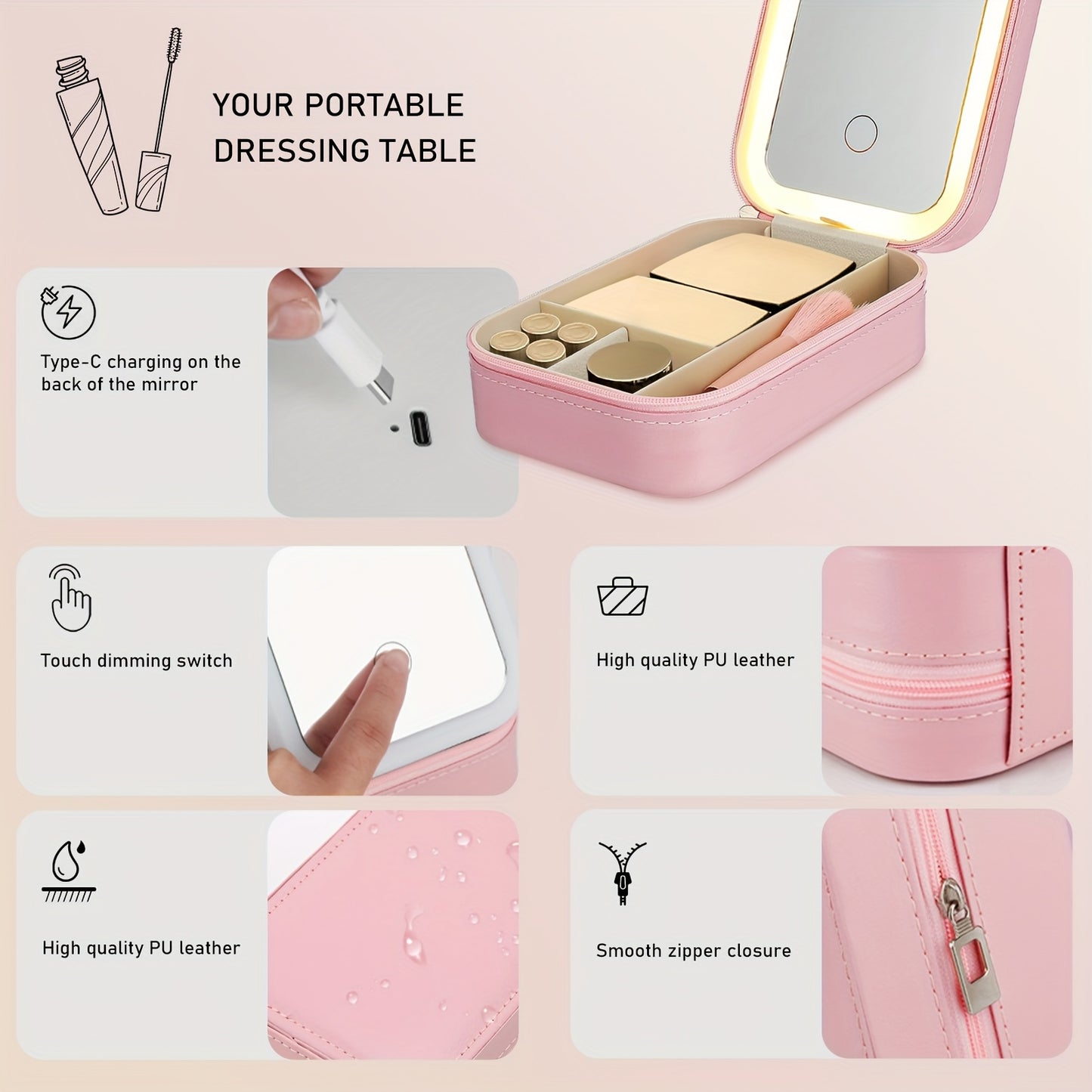 BelleBox® Makeup Case with Led Lights