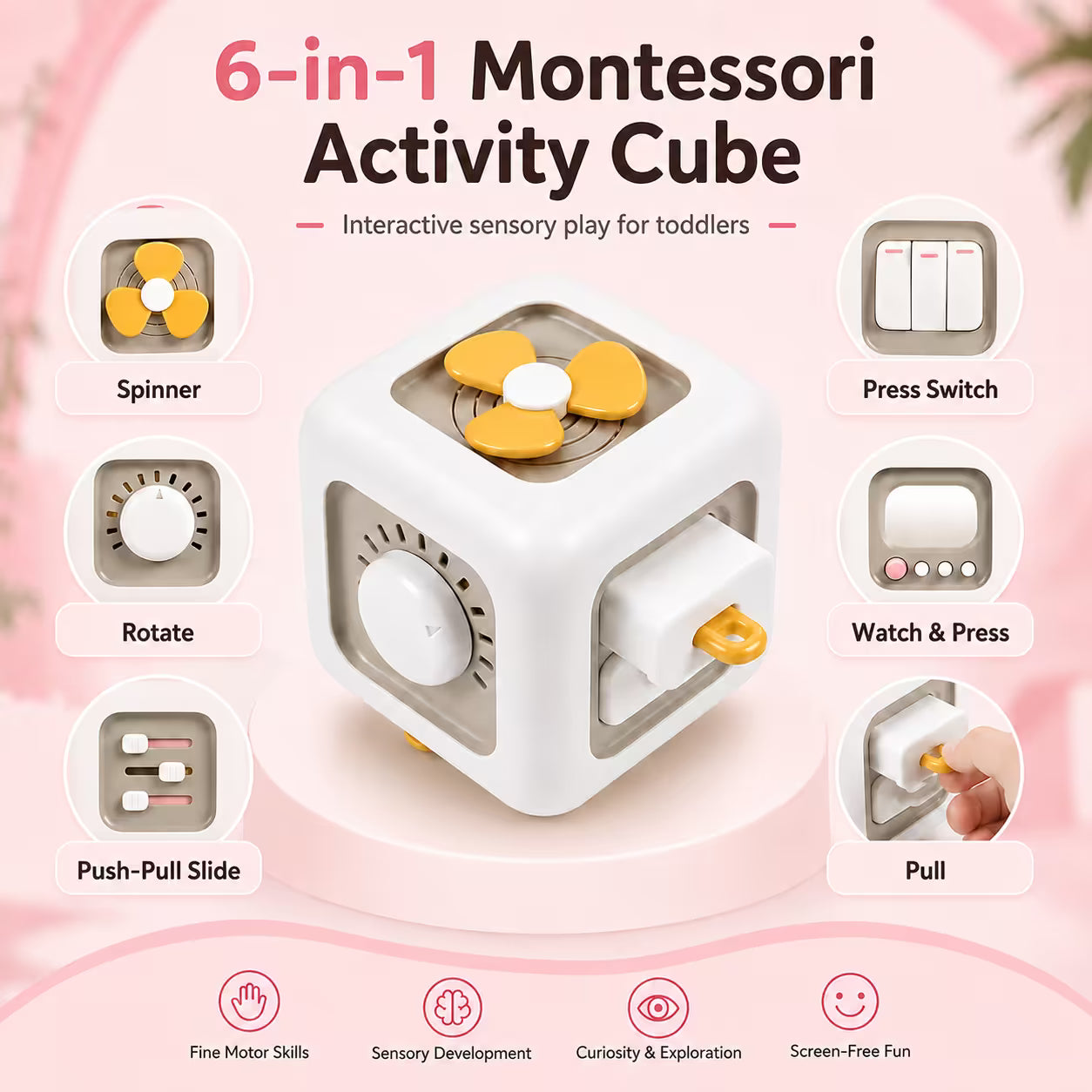 TinyTots™ 6-in-1 Montessori Activity Cube